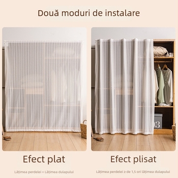Perdea pentru garderobă din plasă – protecție împotriva prafului, tip perdea: plasă, stil modern minimalist