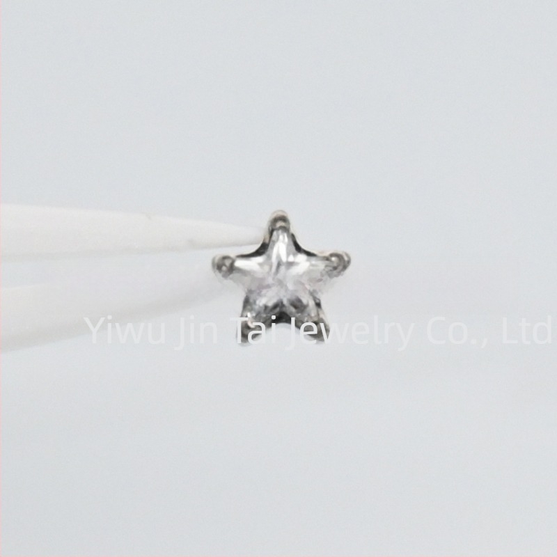 Cercei pentru buze din aliaj de titan ASTM F-136, formă geometrică pentagram, unisex, seria Prințesa