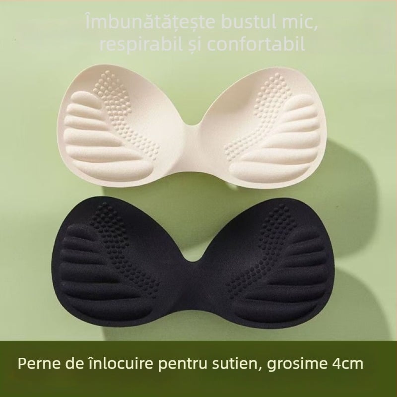 Sutien sport dintr-o bucata, inserții detașabile din bumbac pentru siluetă mai plină