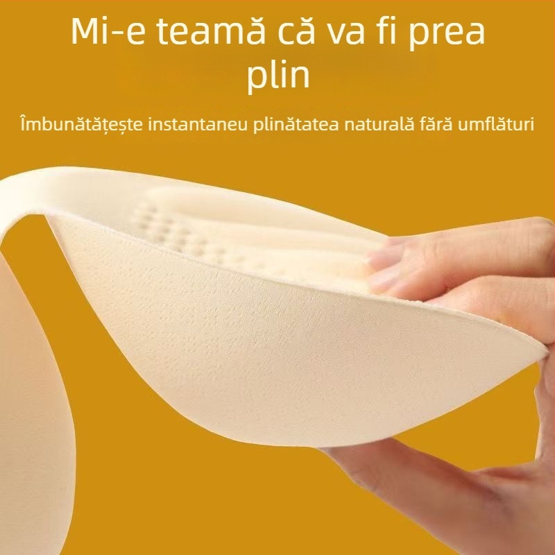 Sutien sport dintr-o bucata, inserții detașabile din bumbac pentru siluetă mai plină