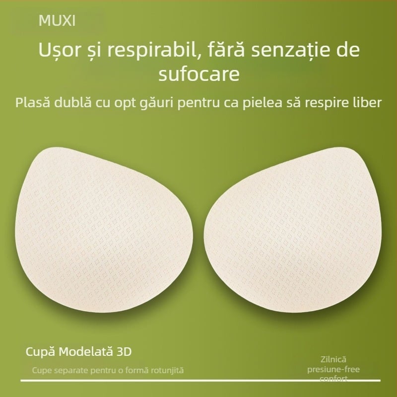 Perne din burete pentru sutien sport, cupe subțiri, spate respirabil