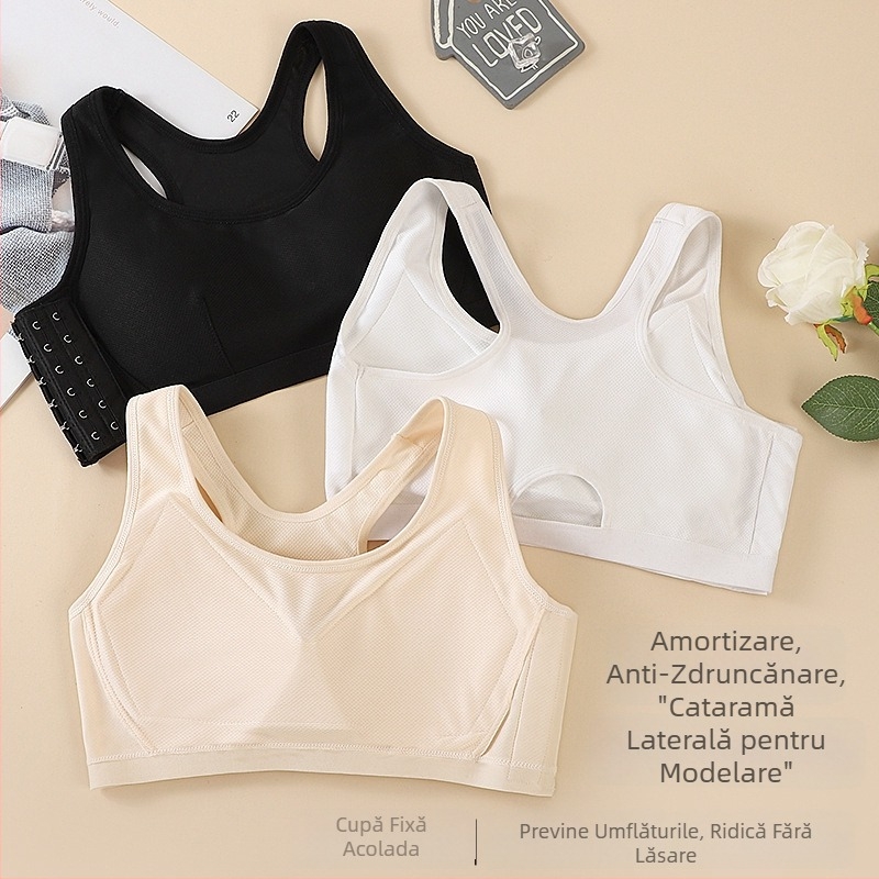 Bustier sport pentru femei, vestă sport într-un singur articol, cu susținere a spatelui