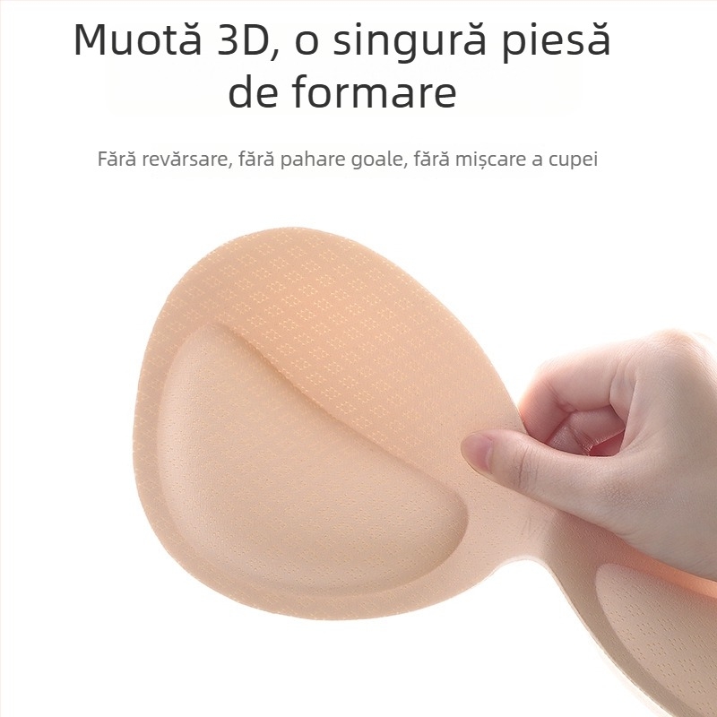 Padă de sutien integrată cu grosime, din material respirabil și bumbac cu elasticitate înaltă, pernă internă conectată pentru push-up și modelare a spatelui