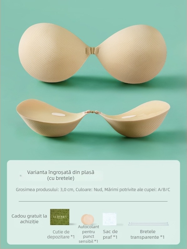 Bonas Tampone de sân cu plasă, push-up, gros, pentru rochie de mireasă, invizibile sub haine, din nylon