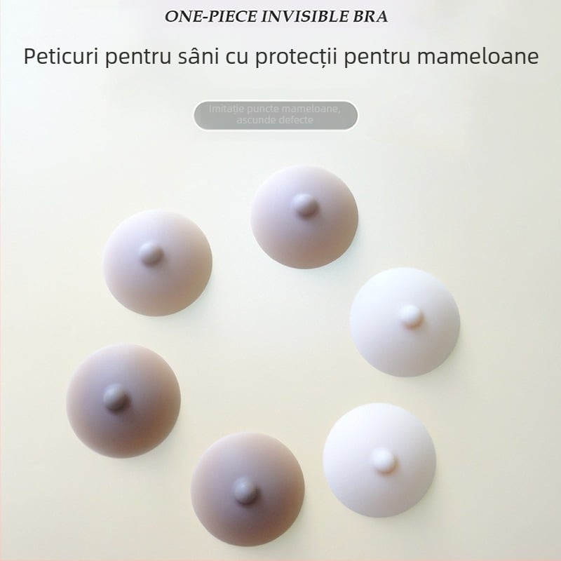 Acoperitoare din silicon pentru mameloane, adezive, rotunde, subțiri, invizibile, fără cusături, antiderapante