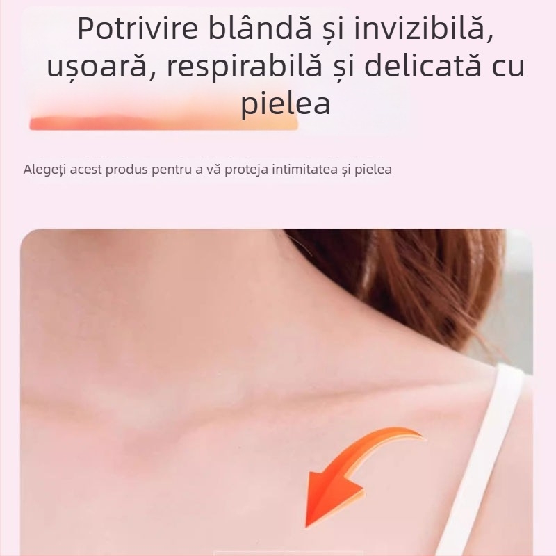 Bandă autoadezivă pentru bust, pentru decolteu adânc, PTR ultra-subțire, fără urme, respirabilă și invizibilă, formă dreptunghiulară