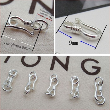 Închizătoare DIY pentru bijuterii – argint 925, electroplating, închizătoare în formă de S/figură‑8, pentru colier și brățară