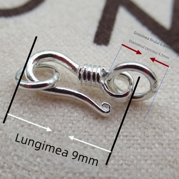 Închizătoare DIY pentru bijuterii – argint 925, electroplating, închizătoare în formă de S/figură‑8, pentru colier și brățară