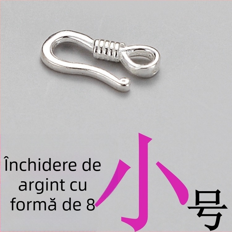 Închizătoare DIY pentru bijuterii – argint 925, electroplating, închizătoare în formă de S/figură‑8, pentru colier și brățară