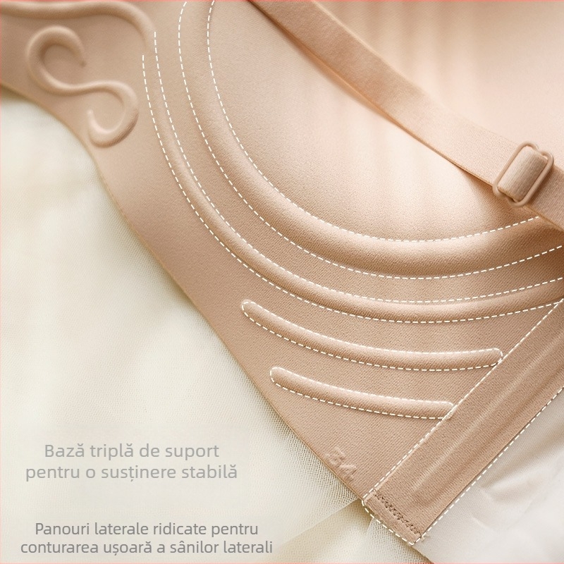 Sutien damă fără arcuri, fără bretele, din nailon, pentru bust mic, cupe modelate, confortabil