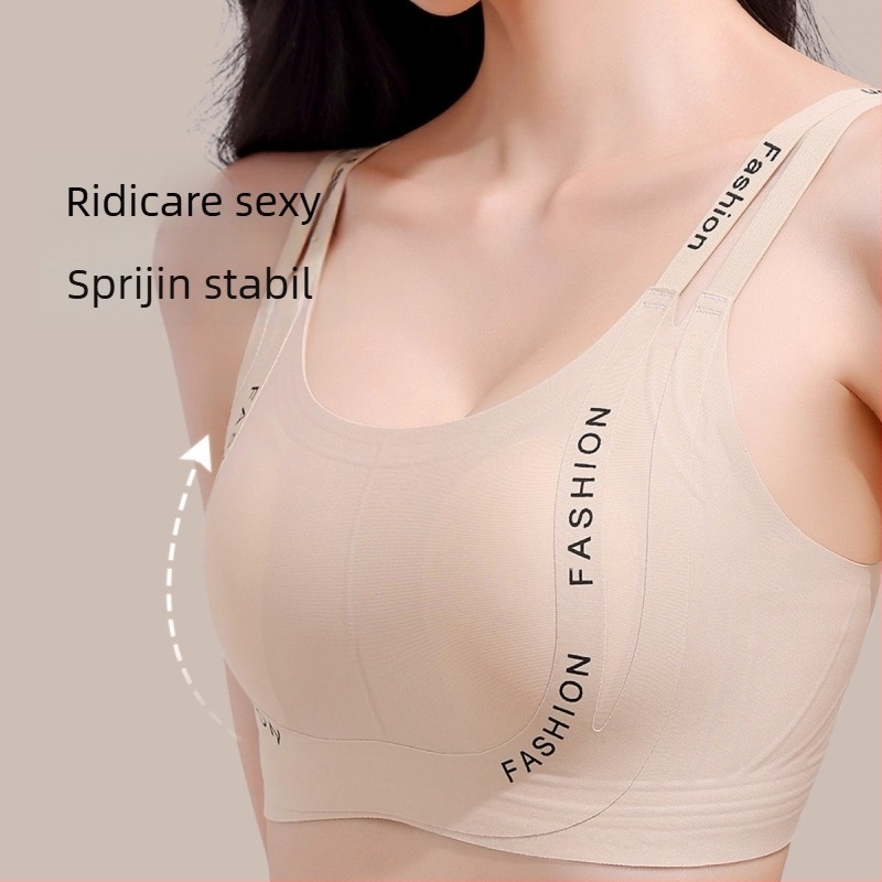 Sutien fără cusături, fără sârmă, cu push-up, respirabil, susținere a spatelui