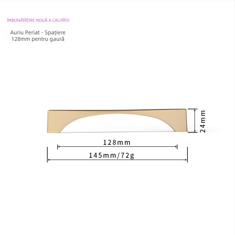 Mâner Nordic pentru uși de dulap și mobilier – stil modern minimalist, aliaj de zinc, placare electrolitică, modelul 96
