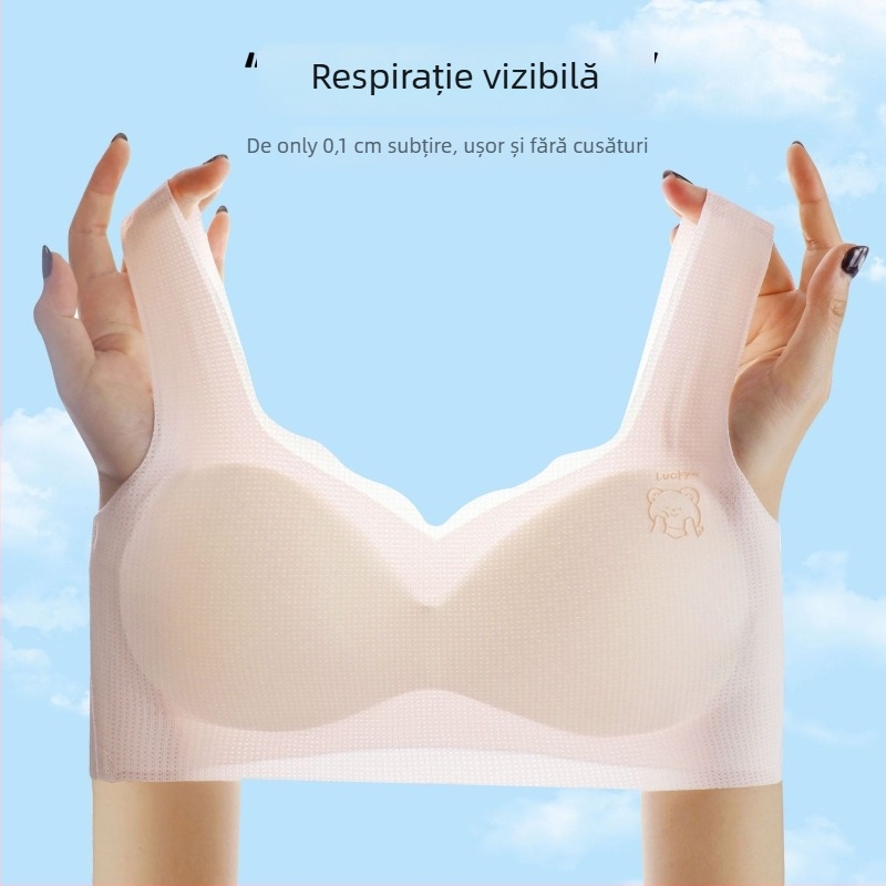 Vestă pentru copii din nylon, cu cupe din bumbac, cupă completă, 12–15 ani, bretele fixe duble, respirabilă și absorbantă a transpirației