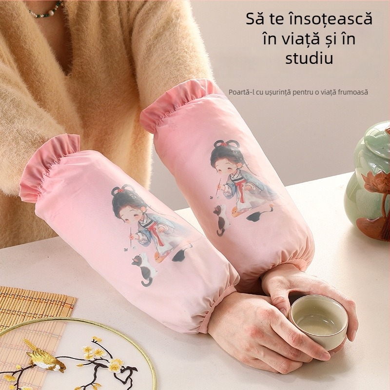 Manșete cu broderie în desene animate, material: pânză memory + tif, rezistente la apă