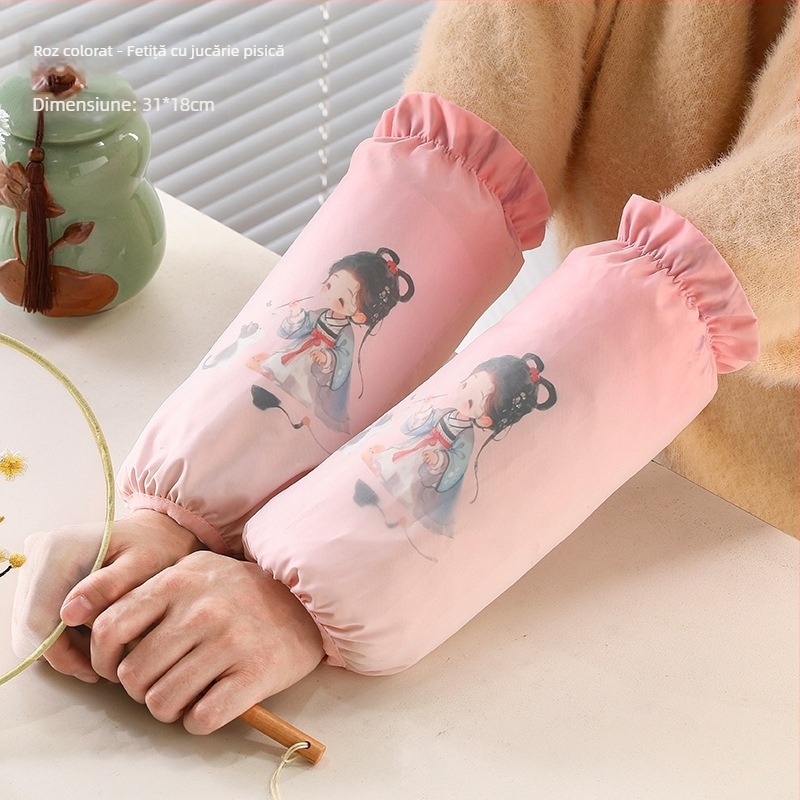 Manșete cu broderie în desene animate, material: pânză memory + tif, rezistente la apă