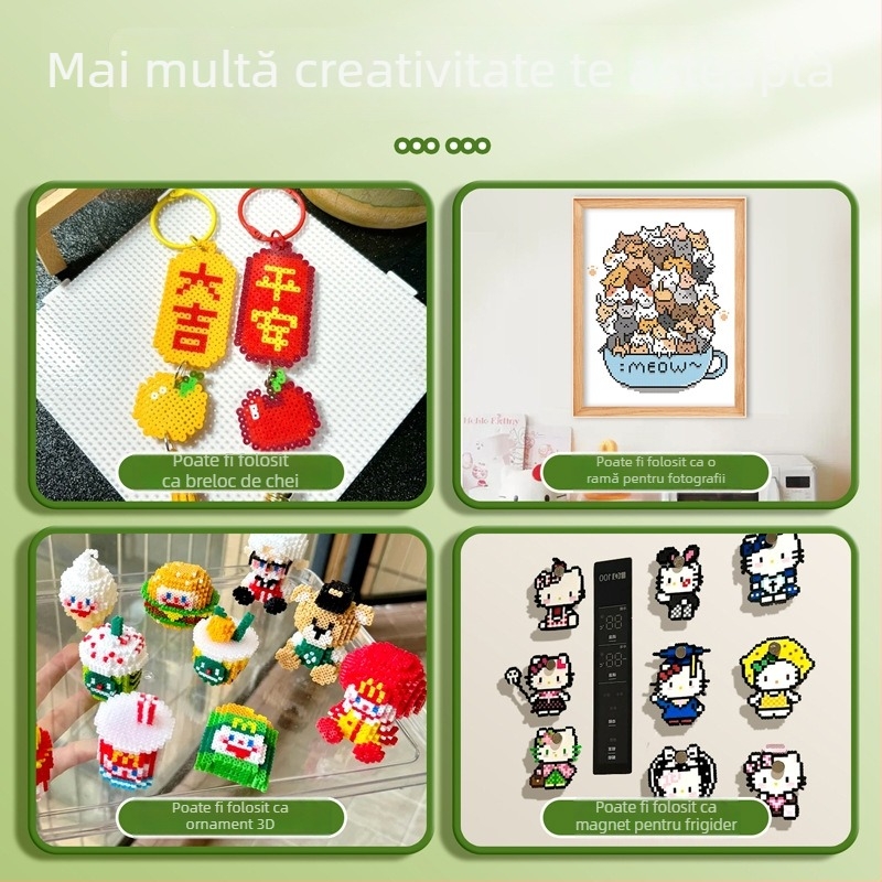 Set DIY cu mărgele - puzzle 3D cu demontare și reasamblare, potrivit pentru 14+ ani