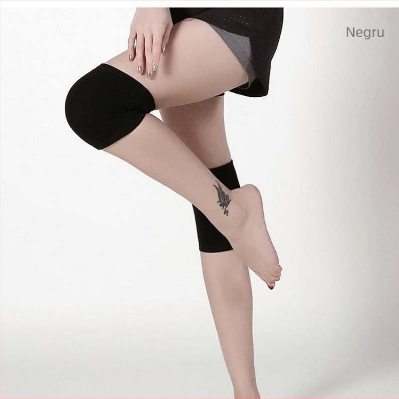 Genunchiere din bumbac și spandex, antiderapante, model subțire, pentru adulți, uz sport