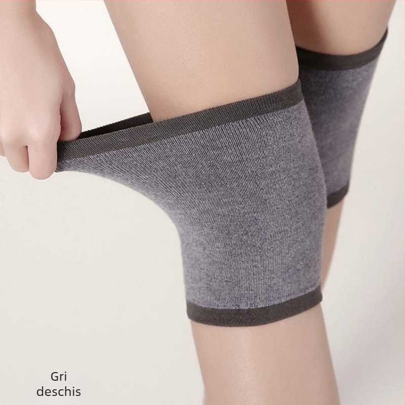 Genunchiere din bumbac și spandex, antiderapante, model subțire, pentru adulți, uz sport