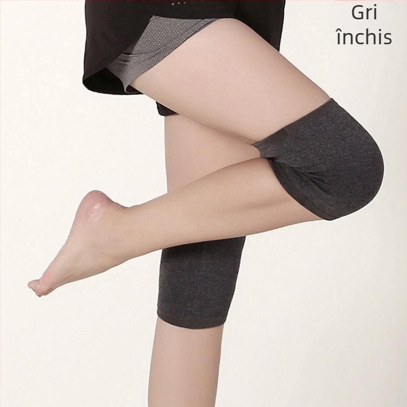 Genunchiere din bumbac și spandex, antiderapante, model subțire, pentru adulți, uz sport