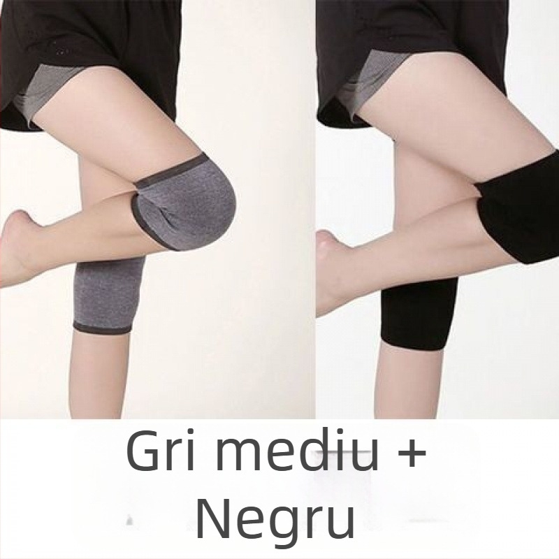 Genunchiere din bumbac și spandex, antiderapante, model subțire, pentru adulți, uz sport