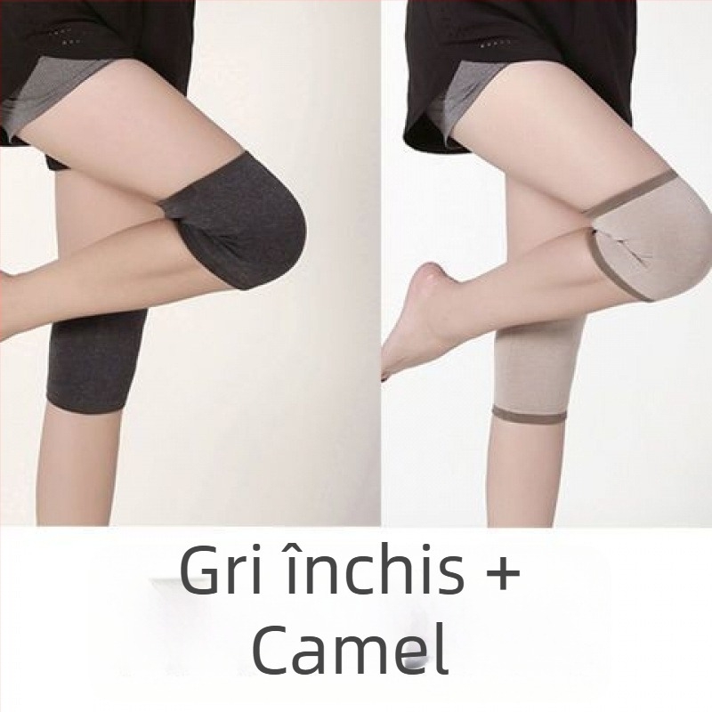 Genunchiere din bumbac și spandex, antiderapante, model subțire, pentru adulți, uz sport