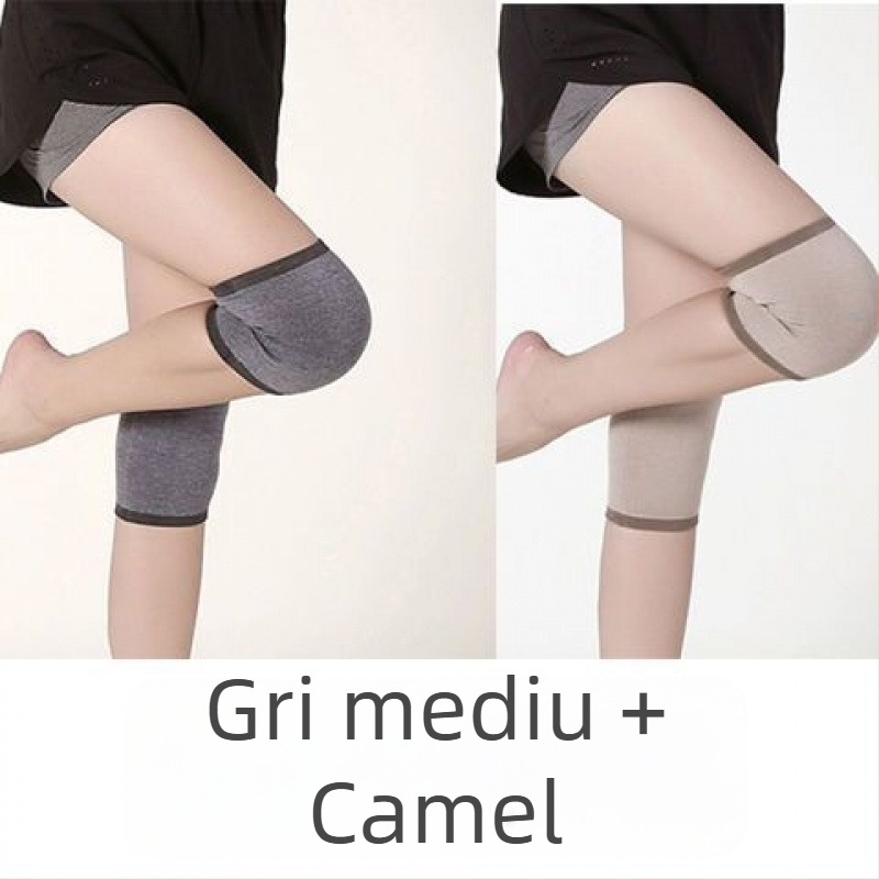 Genunchiere din bumbac și spandex, antiderapante, model subțire, pentru adulți, uz sport