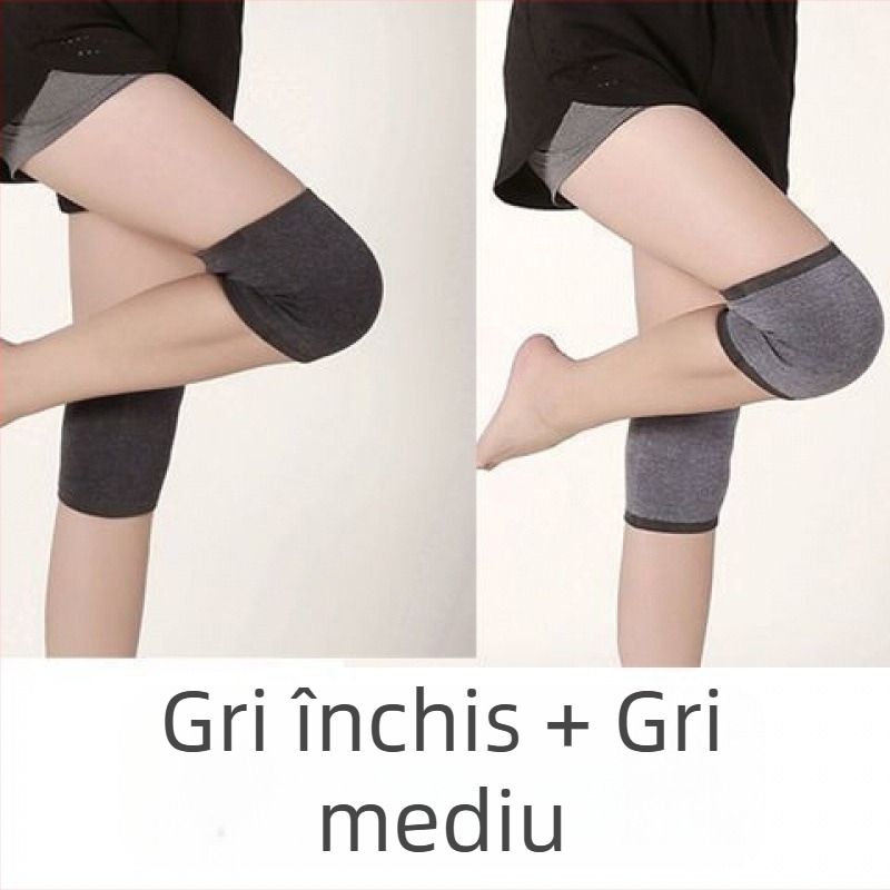 Genunchiere din bumbac și spandex, antiderapante, model subțire, pentru adulți, uz sport