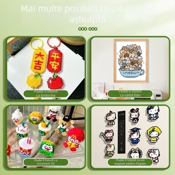 Kit DIY mozaic cu mărgele, masă pentru asamblare/dezasamblare, ghid video inclus, material 3283617, pentru vârsta 14+, lacăt