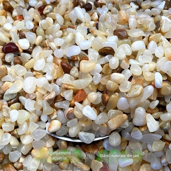 Decor pentru fundul acvariului din piatră de jad natural, nisip decorativ – potrivit pentru suculente și terarii mici, 0.5 kg