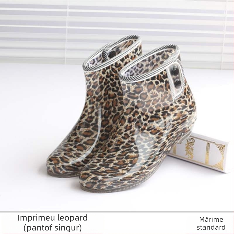 Cizme de ploaie din PVC pentru femei, căptușite cu fleece, înălțime scurtă, impermeabile, antiderapante, pantofi de grădină (partea superioară PVC; înălțime scurtă; căptușeală fleece; impermeabil; antiderapant)