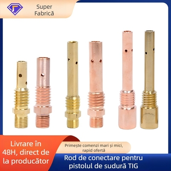 Yi Xing Yi accesorii pentru sudură cu gaz - tijă de conectare pentru torţă, 200A/350A/500A, filet interior și filet exterior, construcție din alamă-cupru, accesorii de sudură