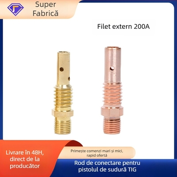 Yi Xing Yi accesorii pentru sudură cu gaz - tijă de conectare pentru torţă, 200A/350A/500A, filet interior și filet exterior, construcție din alamă-cupru, accesorii de sudură