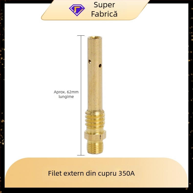 Yi Xing Yi accesorii pentru sudură cu gaz - tijă de conectare pentru torţă, 200A/350A/500A, filet interior și filet exterior, construcție din alamă-cupru, accesorii de sudură