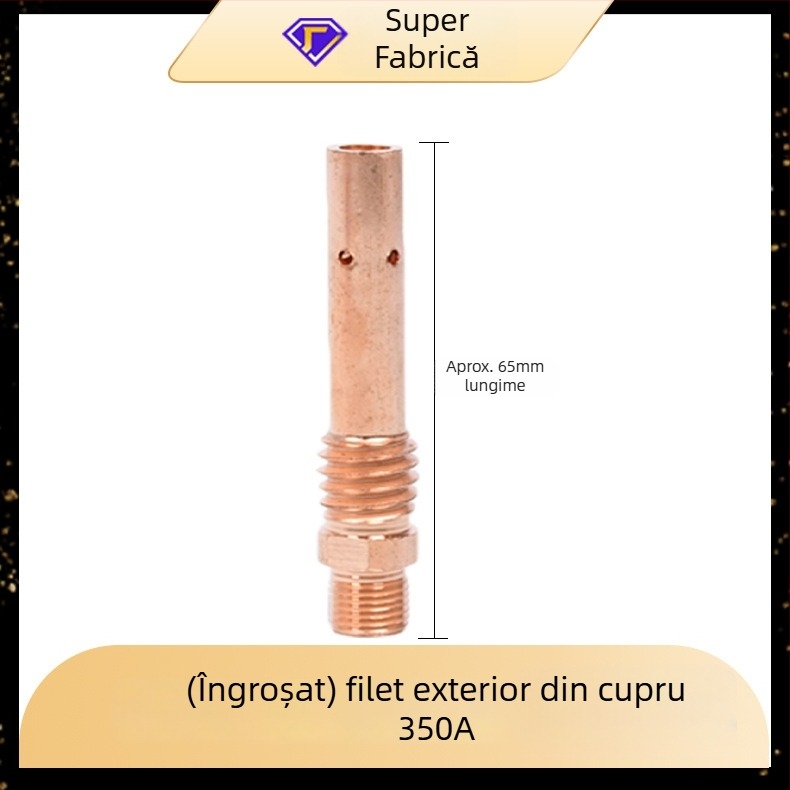 Yi Xing Yi accesorii pentru sudură cu gaz - tijă de conectare pentru torţă, 200A/350A/500A, filet interior și filet exterior, construcție din alamă-cupru, accesorii de sudură