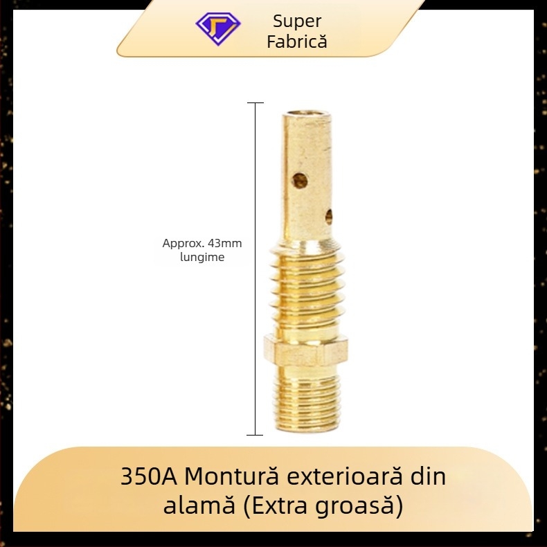 Yi Xing Yi accesorii pentru sudură cu gaz - tijă de conectare pentru torţă, 200A/350A/500A, filet interior și filet exterior, construcție din alamă-cupru, accesorii de sudură