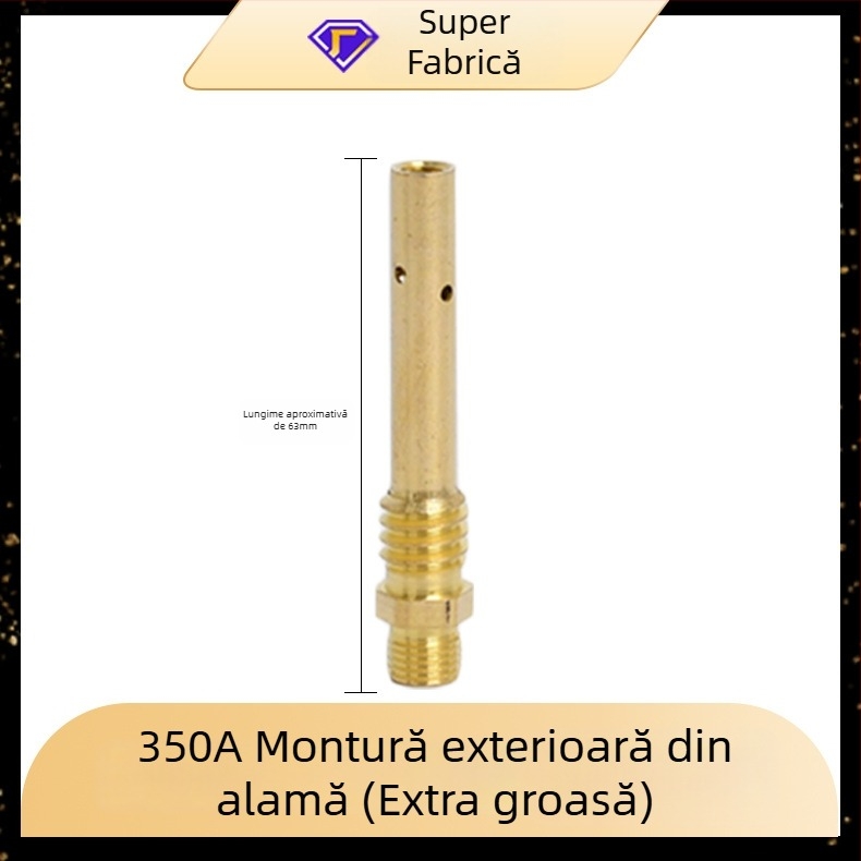 Yi Xing Yi accesorii pentru sudură cu gaz - tijă de conectare pentru torţă, 200A/350A/500A, filet interior și filet exterior, construcție din alamă-cupru, accesorii de sudură