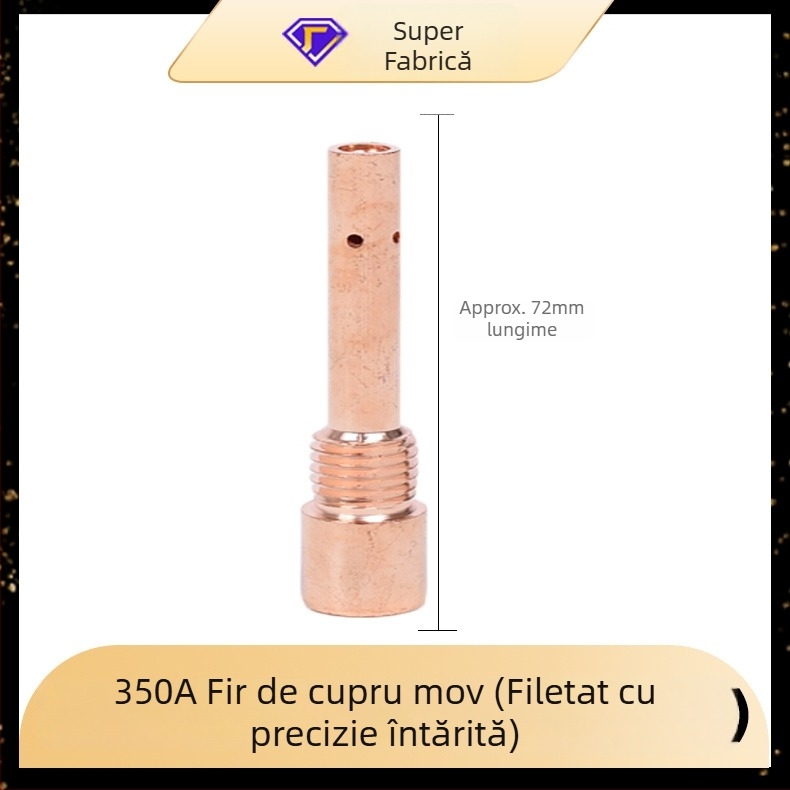 Yi Xing Yi accesorii pentru sudură cu gaz - tijă de conectare pentru torţă, 200A/350A/500A, filet interior și filet exterior, construcție din alamă-cupru, accesorii de sudură