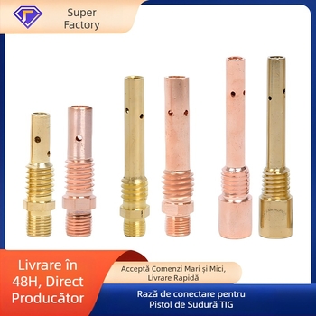 Bară de conectare pentru sudură cu gaz, 200A/350A/500A, filet interior și exterior, alamă și cupru