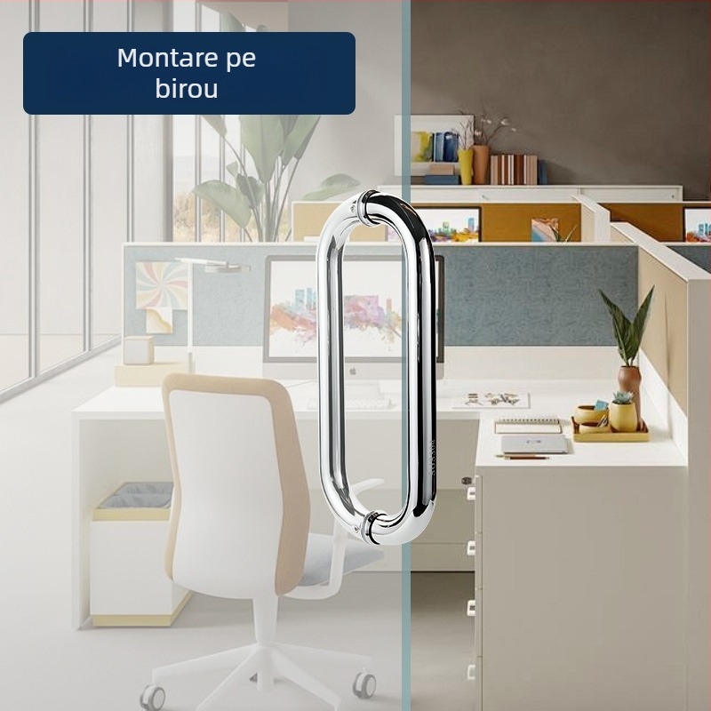 Mâner pentru ușa de sticlă a dușului – oțel inoxidabil 304, finisaj de precizie, pentru uși glisante, model 200