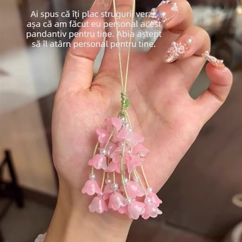 Pandantiv pentru geantă, material din sticlă, stil street-trend, lansare primăvara 2025