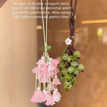 Pandantiv pentru geantă, material din sticlă, stil street-trend, lansare primăvara 2025