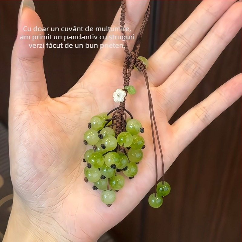 Pandantiv pentru geantă, material din sticlă, stil street-trend, lansare primăvara 2025