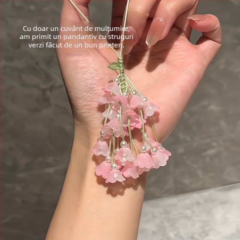 Pandantiv pentru geantă, material din sticlă, stil street-trend, lansare primăvara 2025