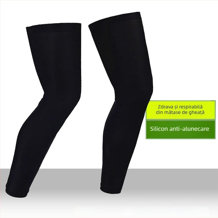 Manșete sportive pentru picioare și tălpi cu protecție UV, design lung, material Lycra-Spandex, pentru pescuit, ciclism și baschet