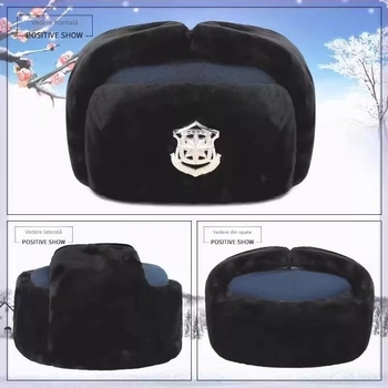 Pălărie Lei Feng, pălărie de iarnă din bumbac, vârf plat, fără margine