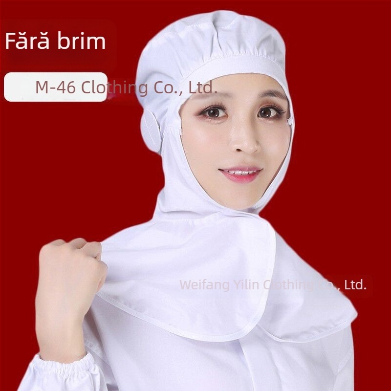 Șapcă de lucru din bumbac, cu bor scurt, vârf dom, culoare solidă, personalizare cu logo, pentru prelucrarea alimentelor