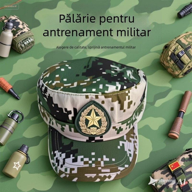 Pălărie cu vârf plat, unisex, poliester, tricot warp, model cu dungi, cozoroc scurt, primăvara 2025