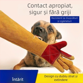 Mănuși de dresaj pentru câini — Piele îngroșată, rezistente la rupere, protejează împotriva zgârieturilor și mușcăturilor, pentru pisici, câini și hamsteri