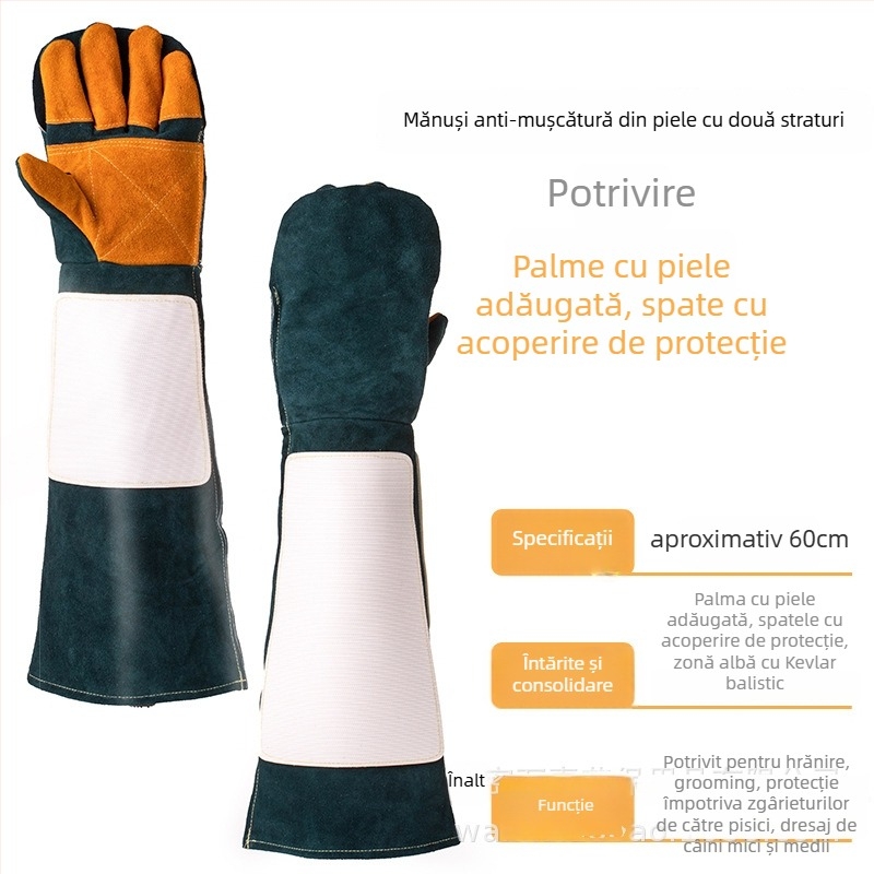 Mănuși de antrenament pentru animale - protecție împotriva mușcăturilor de câine, anti-zgâriere, tăierea unghiilor - Wan Jia, greutate 318 g, utilizare în fabrică