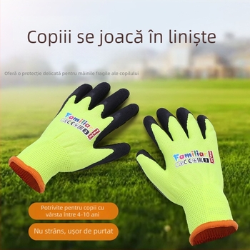 Mănuși de lucru protecție pentru copii, cu finisaj texturat (Brand: Anxin Dinggu; Funcție: Rezistență la uzură; Greutate: 0.1; Domeniu de utilizare: Protecția mâinilor copiilor)
